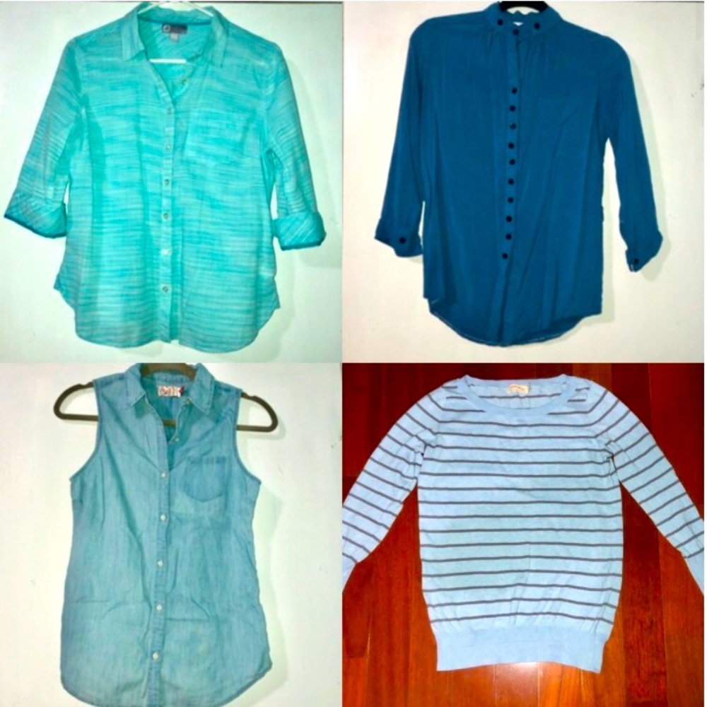 Blue blouses bundle lot